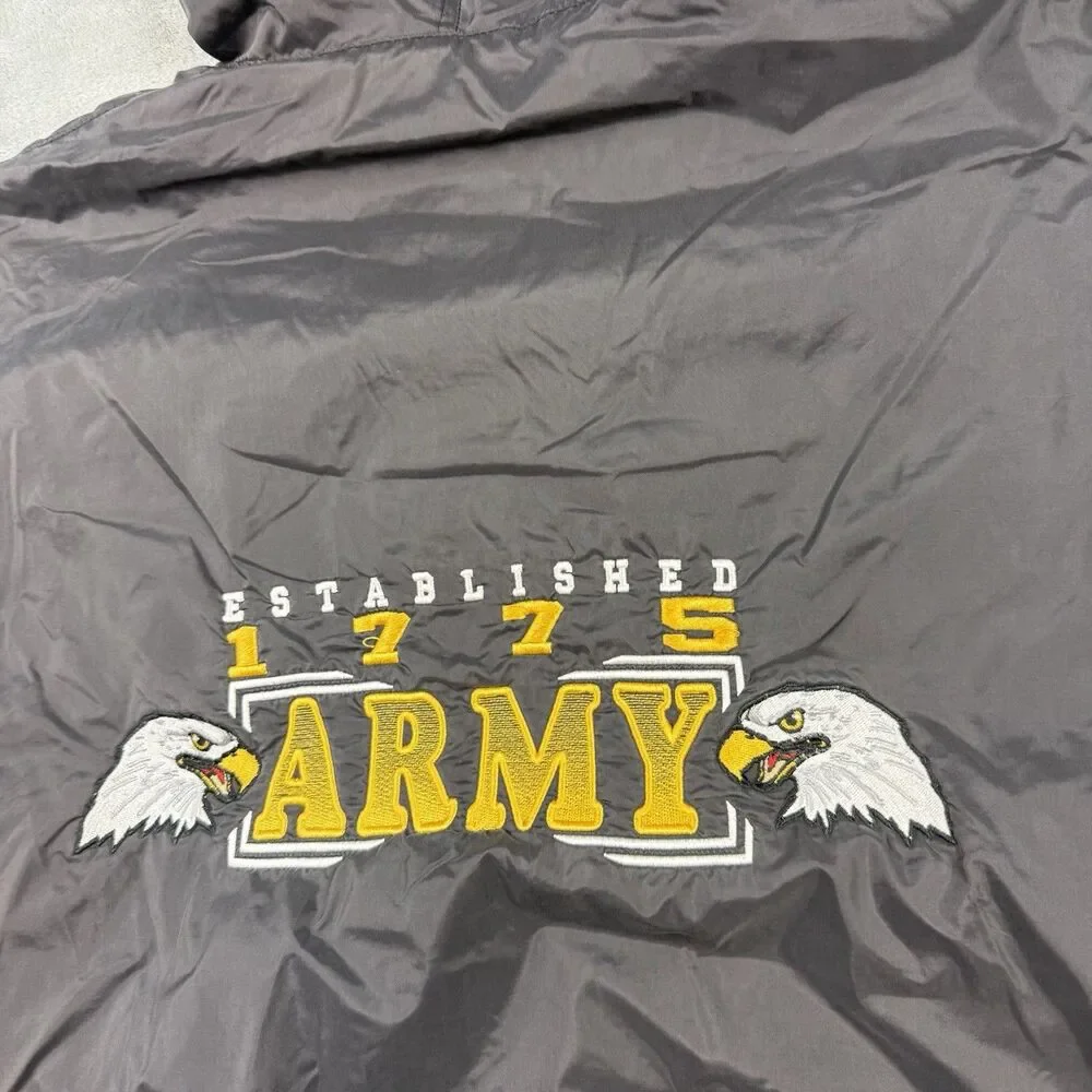 Holloway Army Belgium Hooded Windbreaker Jacket Black Small